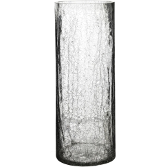 Mondex Since 1986 SERENITE Caurspīdīga vāze 15x15x40cm plīsušais stikls