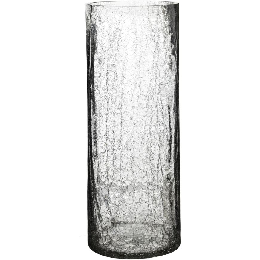 Mondex Since 1986 SERENITE Caurspīdīga vāze 15x15x40cm plīsušais stikls