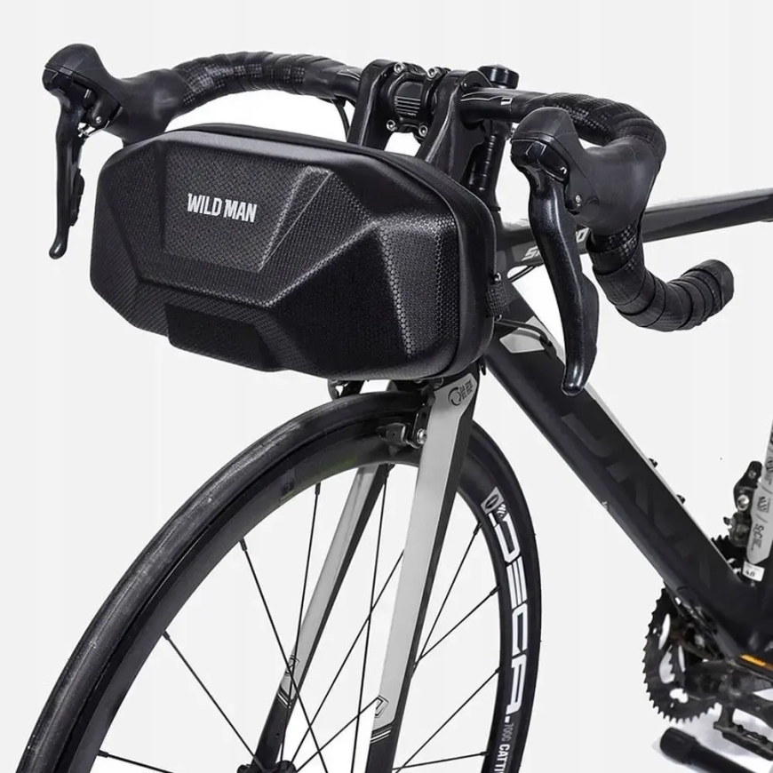 WILDMAN traveling bag for bike handlebars with zipper 3,5L X9 black – 2