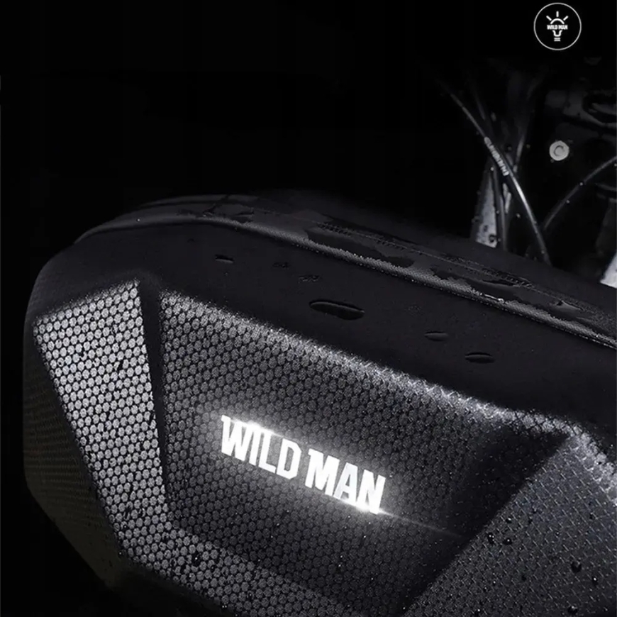 WILDMAN traveling bag for bike handlebars with zipper 3,5L X9 black – 5
