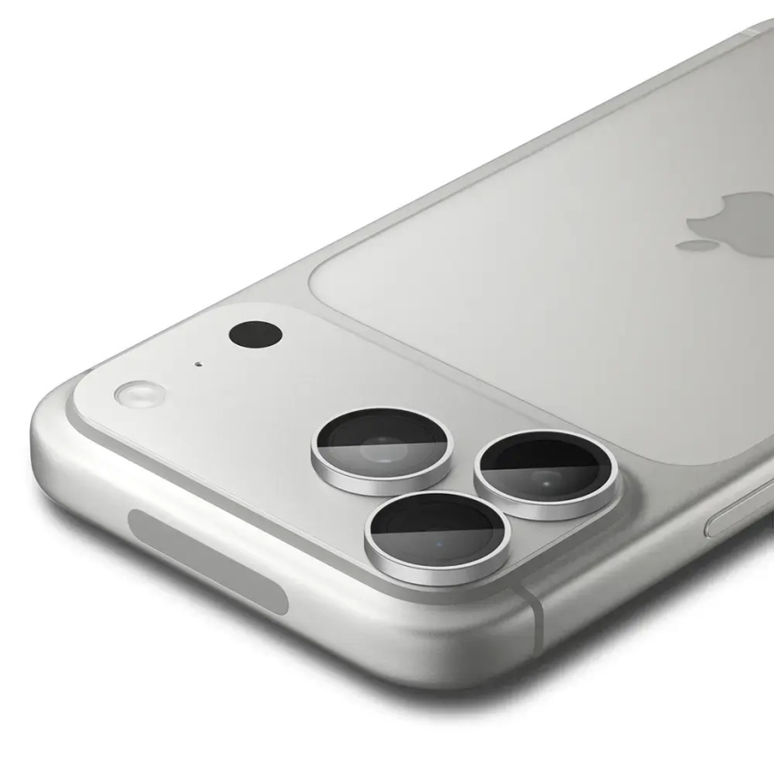 Защитное стекло на камеру Spigen Glas.tR EZ Fit Optik Pro для iPhone 18 Pro | iPhone 18 Pro Max серебристое с аппликатором (2 шт – 2