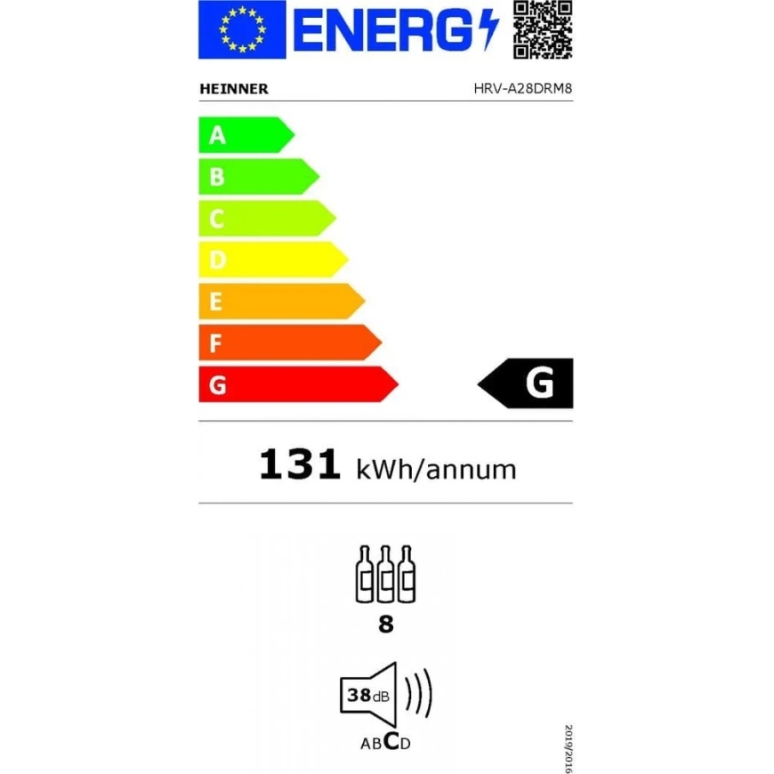 Viinikaappi HRV-A28DRM8 HEINNER – 3