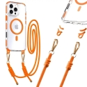 Tel Protect Strap Clear -puhelimen suojakuori iPhone 15 oranssi Tel Protect Strap Clear -puhelimen suojakuori iPhone 15 oranssi