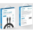 Veger CC03 data transfer and charging cable | USB-C to USB-C | PD | 240W | 1.5m | black Veger CC03 data transfer and charging cable | USB-C to USB-C | PD | 240W | 1.5m | black