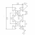 Urbums Oem Alumīnija profils V-SLOT 2040 - 1500 mm garums