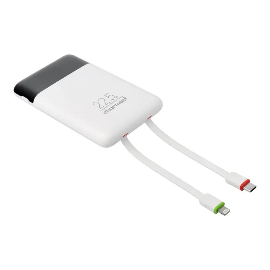 Charmast W1202 ārējais akumulators (powerbank) | 10 000 mAh | 22.5W | PD | USB-C, Lightning | LED ekrāns | balts – 4