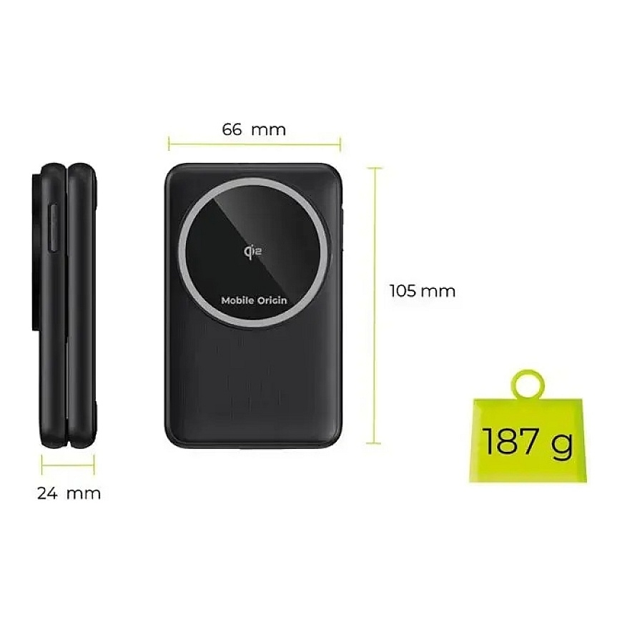 Mobilais Origin 3in1 saloklājams Qi2 lādētājs PW8, sudrabs – 4