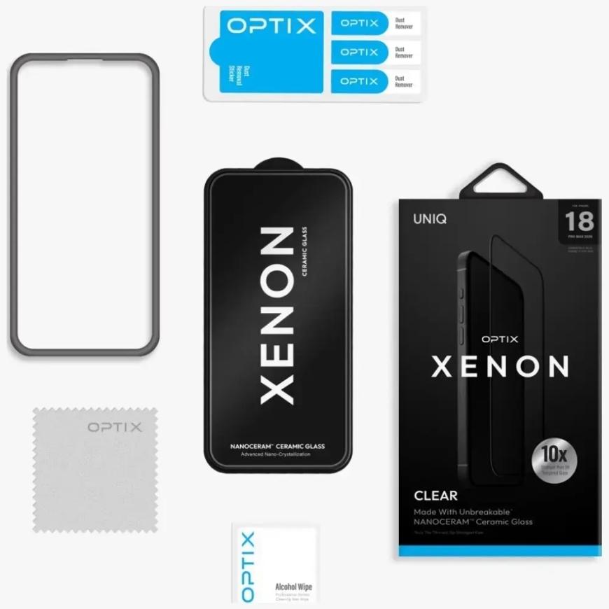 UNIQ Optix Xenon Nanoceram aizsargplēve telefona ekrānam iPhone 18 Pro Max – 5