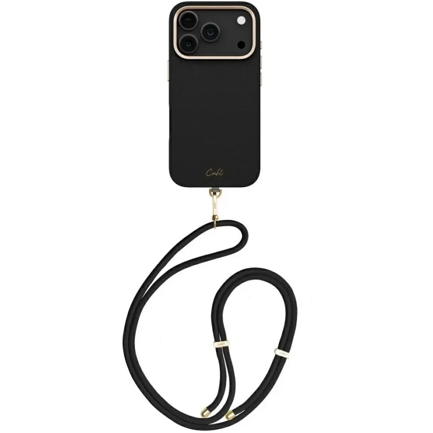 UNIQ Coehl Mirelle maciņš iPhone 17 Pro magnētiskai uzlādei, melno riekstu krāsā – 2