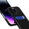 Leather Stand knyginio tipo telefono dėklas su stovu iPhone 14 Plus juodas Leather Stand knyginio tipo telefono dėklas su stovu iPhone 14 Plus juodas