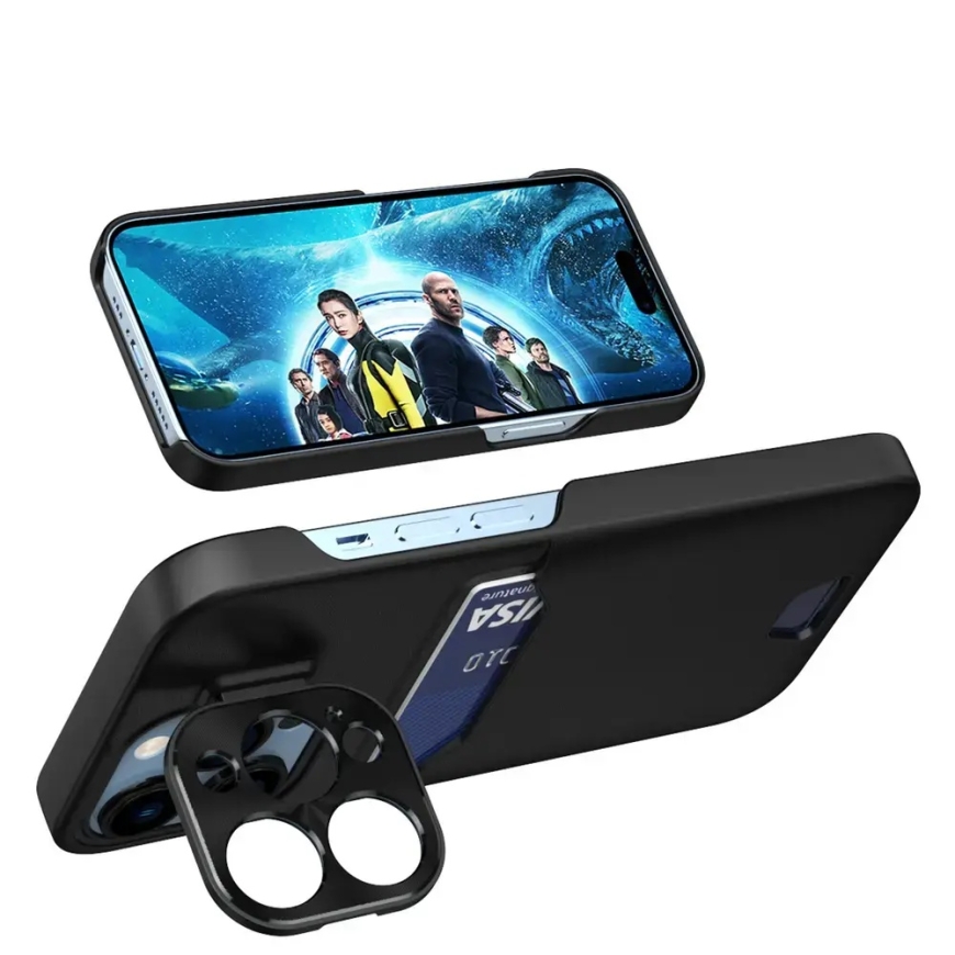 Leather Stand grāmatveida maciņš ar statīvu telefonam iPhone 14 Plus melns – 4
