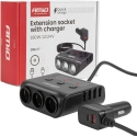 12/24V virtajako 4x USB-A QC3.0 PD3.0 180W AMIO-04835 12/24V virtajako 4x USB-A QC3.0 PD3.0 180W AMIO-04835