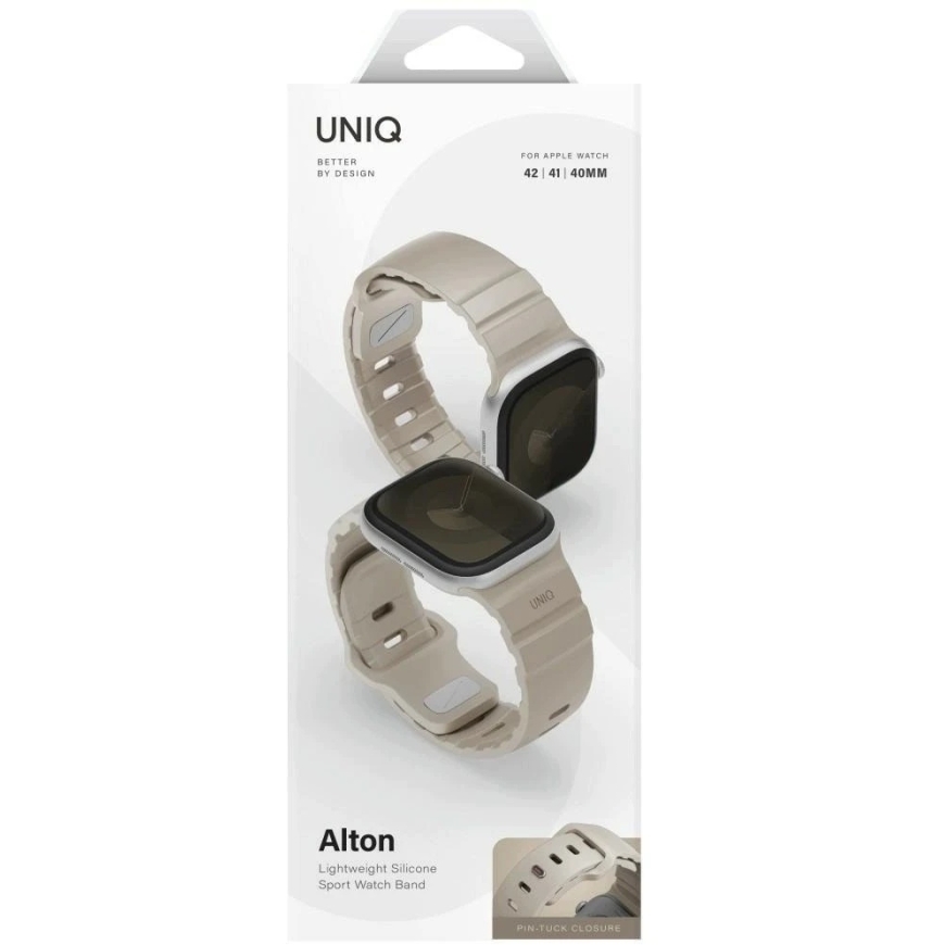 UNIQ Alton Strap, designed for Watch 42/41/40mm, silicone, sand color – 3