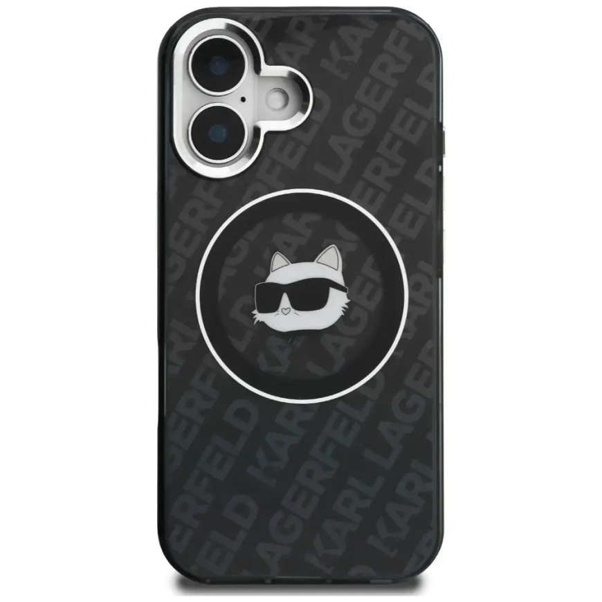 Karl Lagerfeld IML Choupette Head Logo telefoni ümbris MagSafe toega iPhone 16 must (kass) – 3