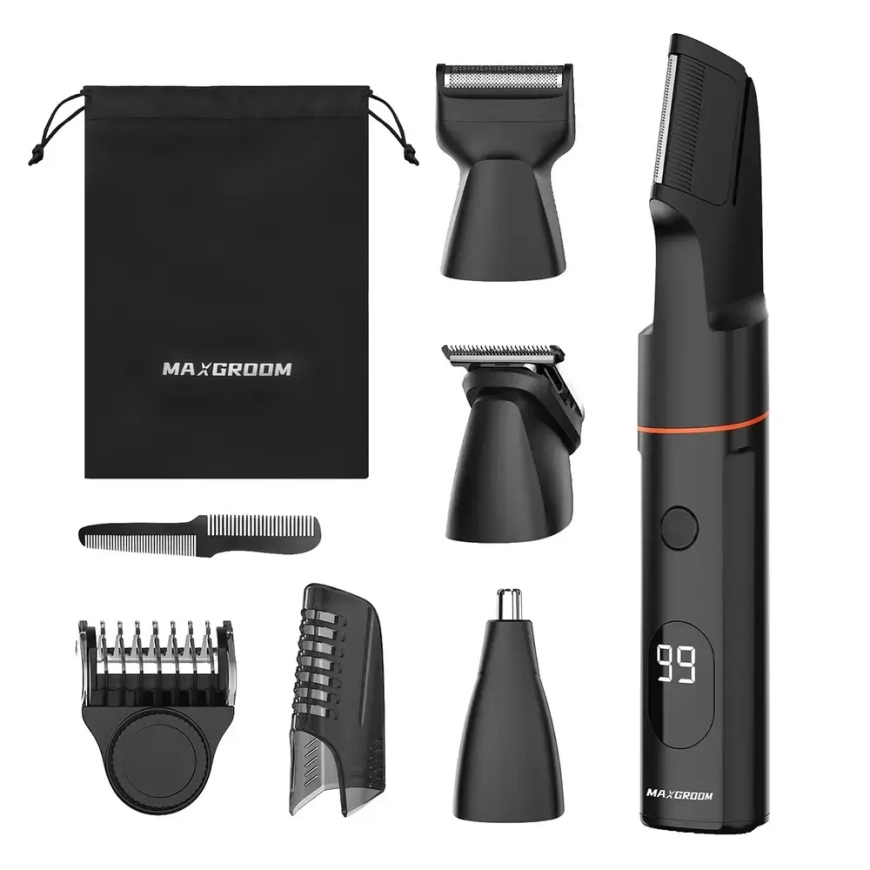 MAXGROOM LK-881 monitoimitrimmeri vaihdettavilla terillä - musta