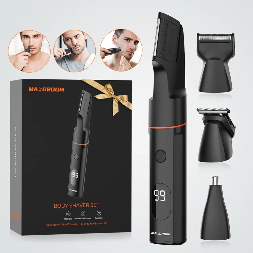 MAXGROOM LK-881 multifunctional trimmer with replaceable tips - black – 3