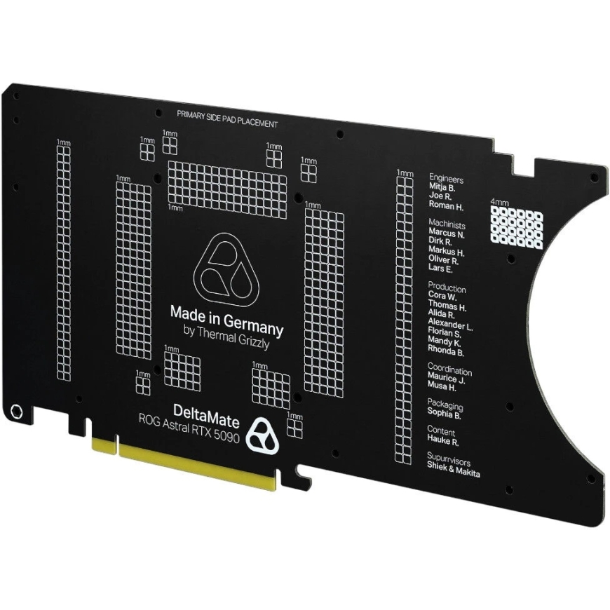 Thermal Grizzly DeltaMate 5090 Astral Glass Edition GPU vandens aušintuvas, ARGB, su nugarėlės plokšte – boro silikato stiklas, – 5