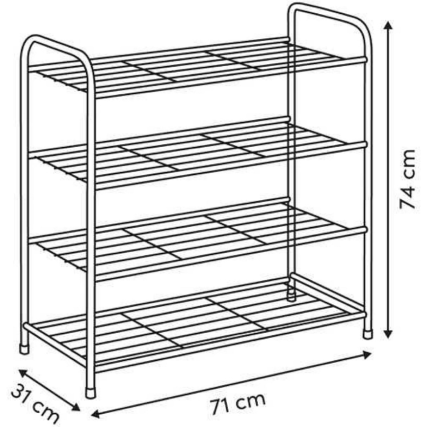 5five Simply Smart METTY korkea kenkäteline, 4 tasoa, 74 cm – 3