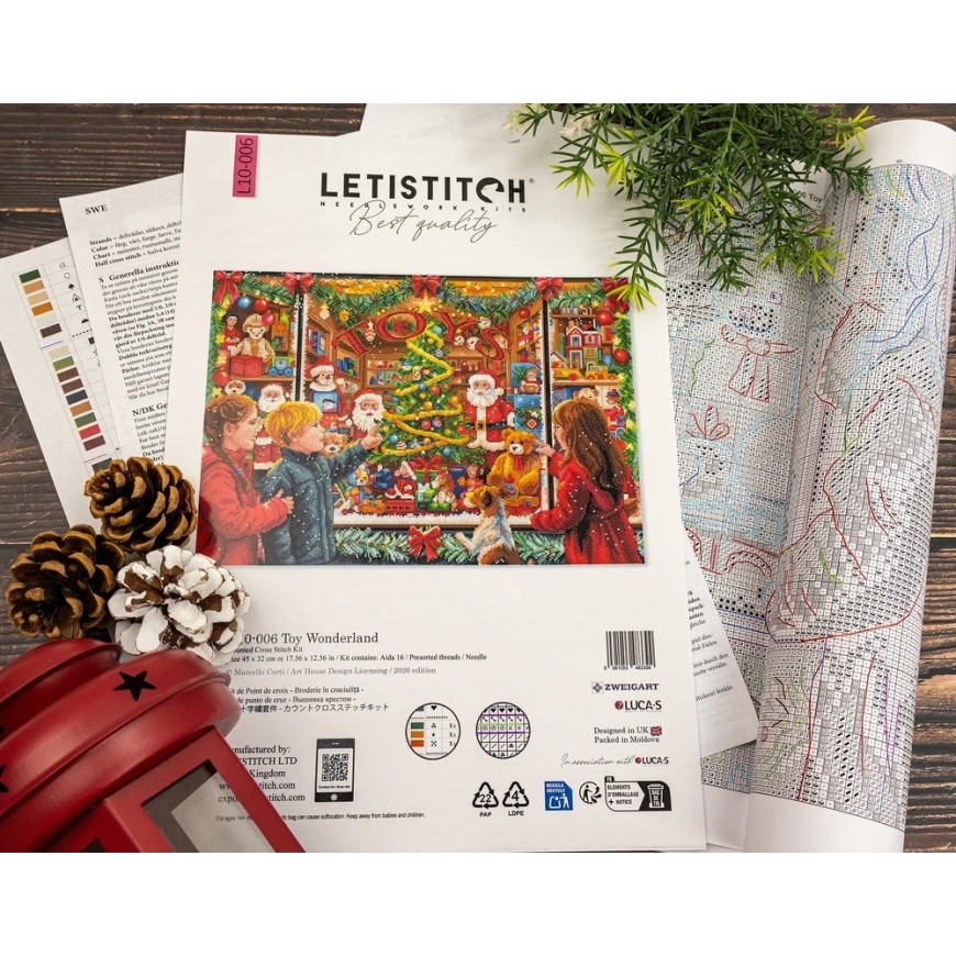 Letistitch Cross Stitch Kit "Toy Wonderland" 45x32 cm – 4