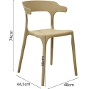 ProGarden SAND COLORED PLASTIC GARDEN CHAIR ProGarden SAND COLORED PLASTIC GARDEN CHAIR