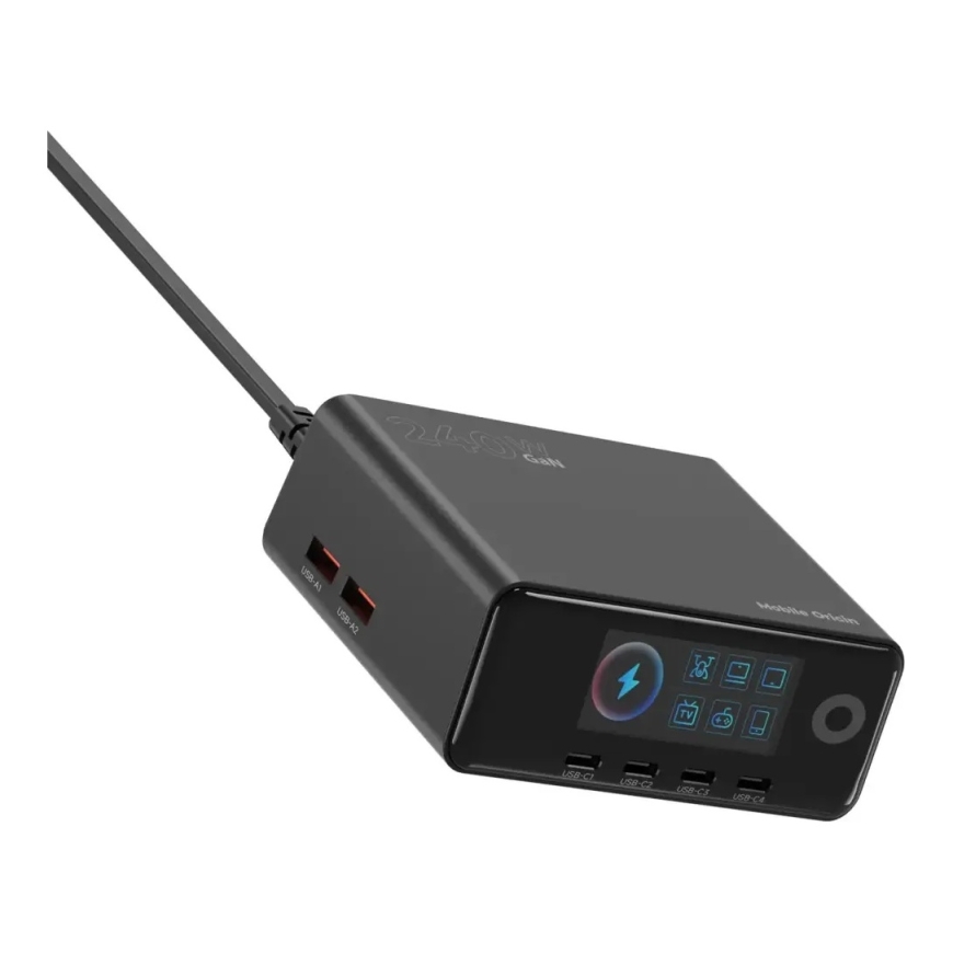 Mobile Origin 240W GaN Näyttölataushub PW39 - 4x USB-C + 2x USB-A – 3