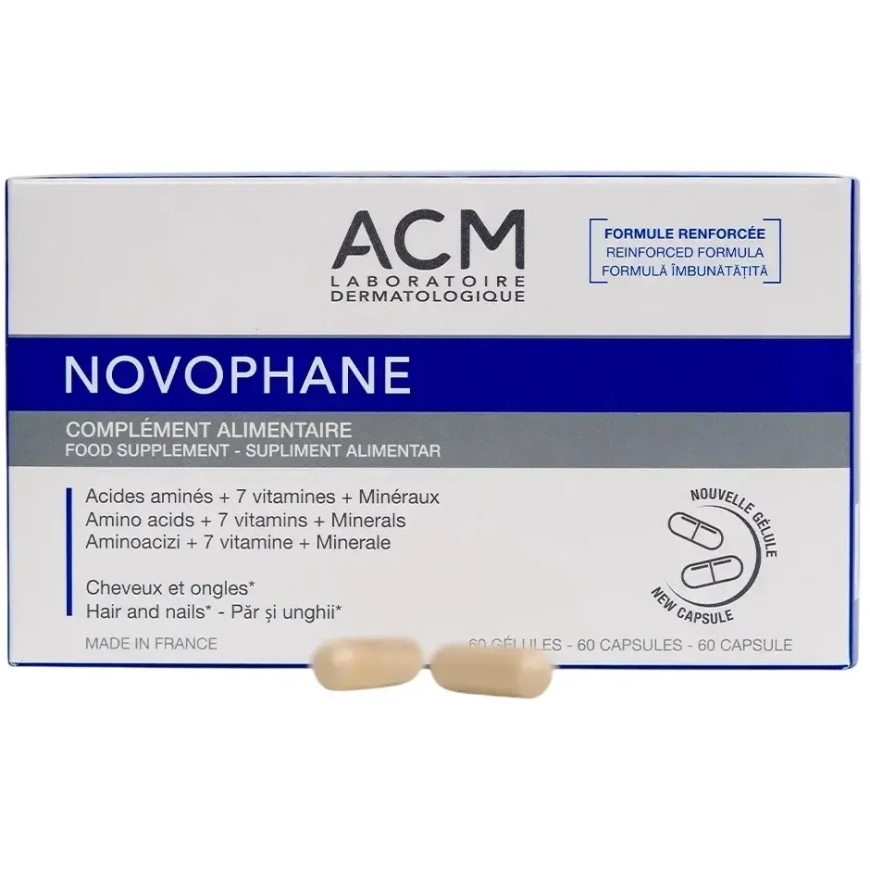 Laboratoire ACM, Novophane, Juuste ja küünte tugevdamine, Kapslid, 60 tk – 2