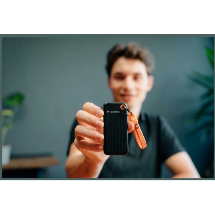 Verbatim Pocket SSD välineketas 128GB USB-C 3.2 gen.2 must-oranž 32435 – 3
