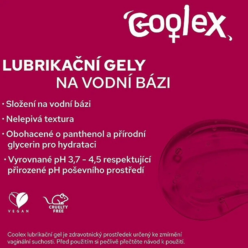 Coolex Vandeninis lubrikacinis gelis su kalkėmis, 100 ml