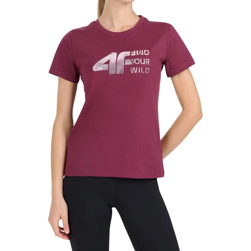 Women's T-shirt 4F F3496 dark pink 4FWAW26TTSHF3496 53S (2XL)