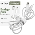 Panzer Glass Cable empower by PanzerGlass Racing 60W USB-A to USB-C 1.2m silver and white Panzer Glass Cable empower by PanzerGlass Racing 60W USB-A to USB-C 1.2m silver and white