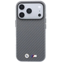 Dėklas BMW M Carbon Metal Logo MagSafe skirtas iPhone 18 Pro Max pilkas Dėklas BMW M Carbon Metal Logo MagSafe skirtas iPhone 18 Pro Max pilkas