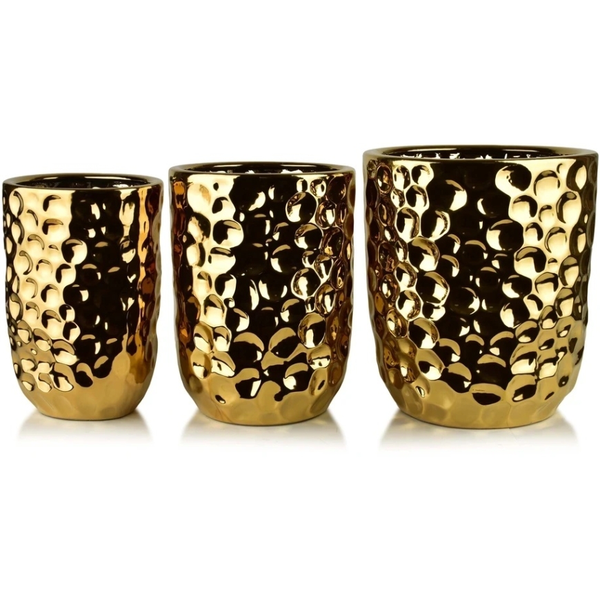 Mondex Since 1986 NEVA GOLD 3 keraamista tyynynpäällisiä koko 39x39x46cm 31.5x31.5x42.5cm 25.5x25.5x39cm