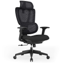 Lumivida Regulējams ergonomisks biroja krēsls ar galvas un jostas atbalstu, melns Lumivida Regulējams ergonomisks biroja krēsls ar galvas un jostas atbalstu, melns