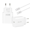 Blavec BC-14 GaN4 reisilaadija | 30W | PD, QC, GaN, PPS | USB-C | USB-C kuni USB-C kaabliga komplektis | valge Blavec BC-14 GaN4 reisilaadija | 30W | PD, QC, GaN, PPS | USB-C | USB-C kuni USB-C kaabliga komplektis | valge