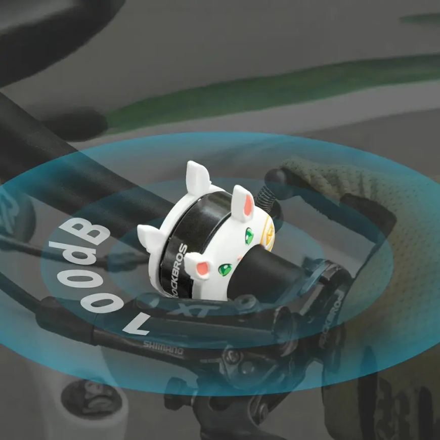 Rockbros 34001100 Children's Bicycle Bell Rabbit Motif - White – 3
