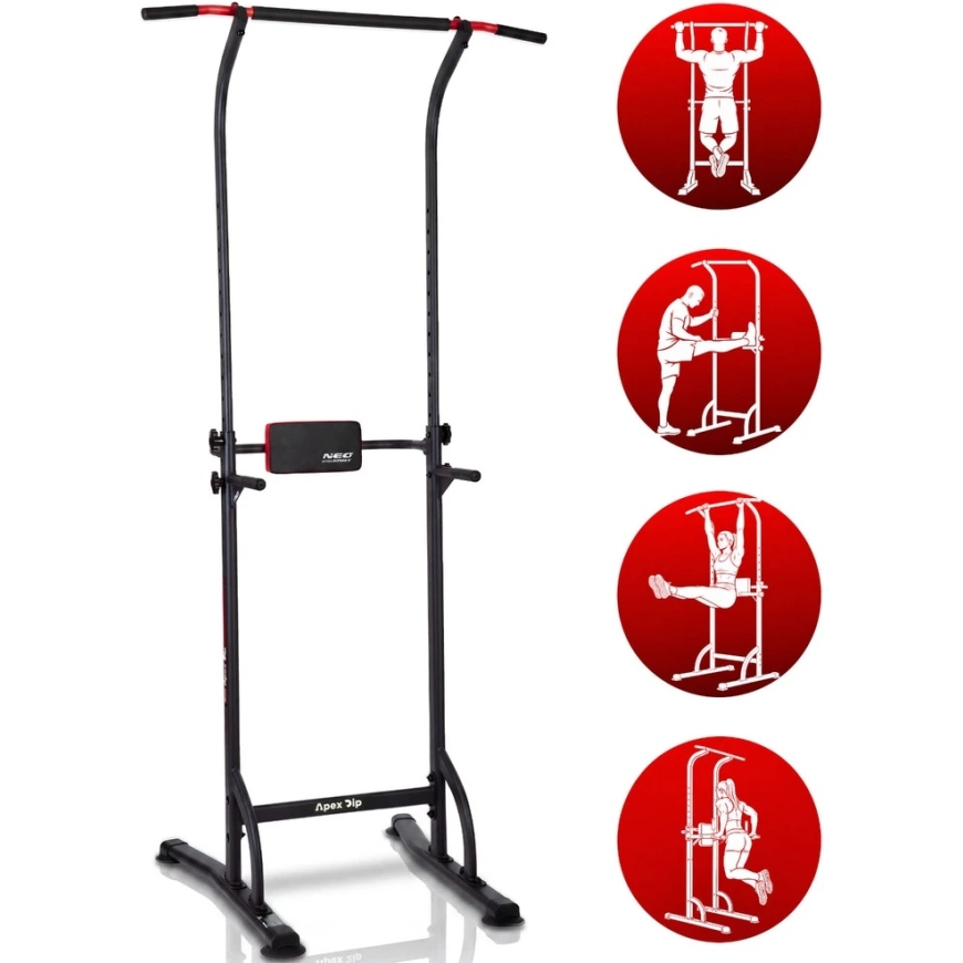Brīvi stāvoša pievilkšanās stanga Neo-Sport 100 kg – 5