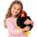 Lean Toys Plush Toy - Black Chicken, 30 × 20 × 12 cm Lean Toys Plush Toy - Black Chicken, 30 × 20 × 12 cm