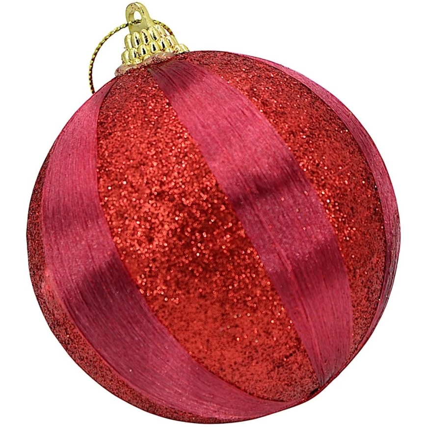 EDELMAN Plastic Safety Bomb 8 cm Red 6 pcs. STRIPES MICA – 2