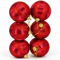 EDELMAN Plastic Safety Bomb 8 cm Red 6 pcs. STRIPES MICA EDELMAN Plastic Safety Bomb 8 cm Red 6 pcs. STRIPES MICA
