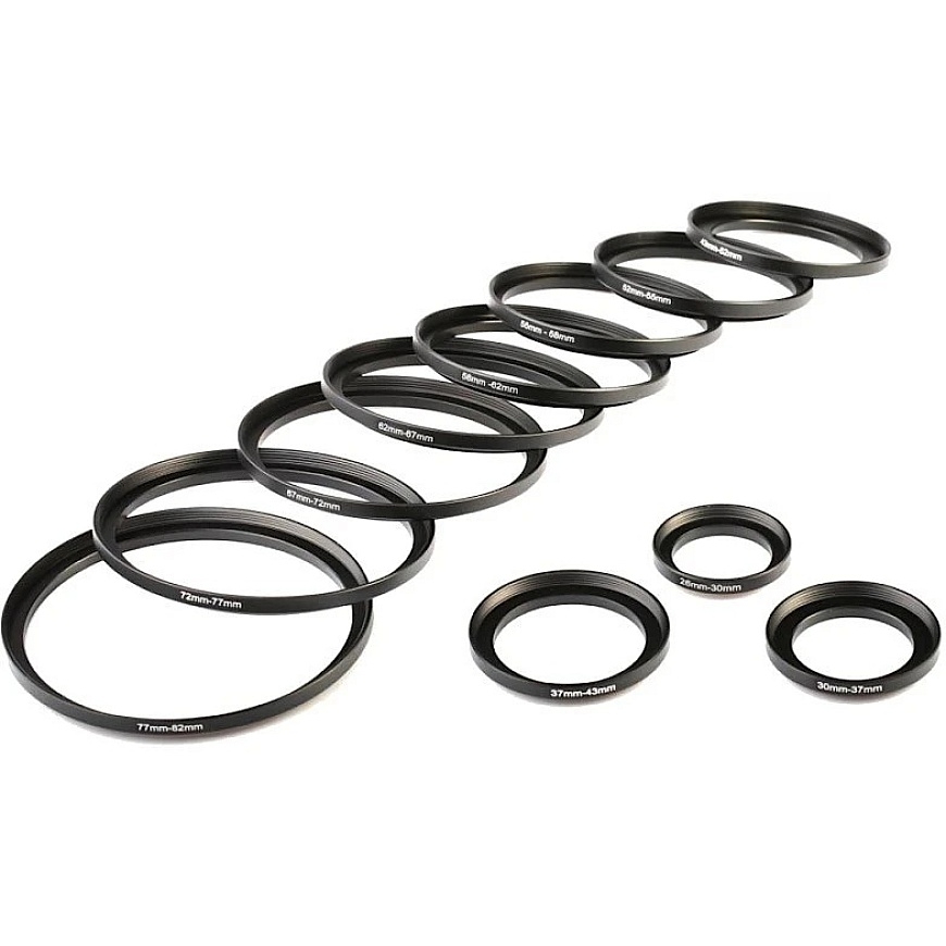 Objektīva adapters - K&F Concept filtru step-up komplekts 11 gredzeni 26mm līdz 82mm – 3
