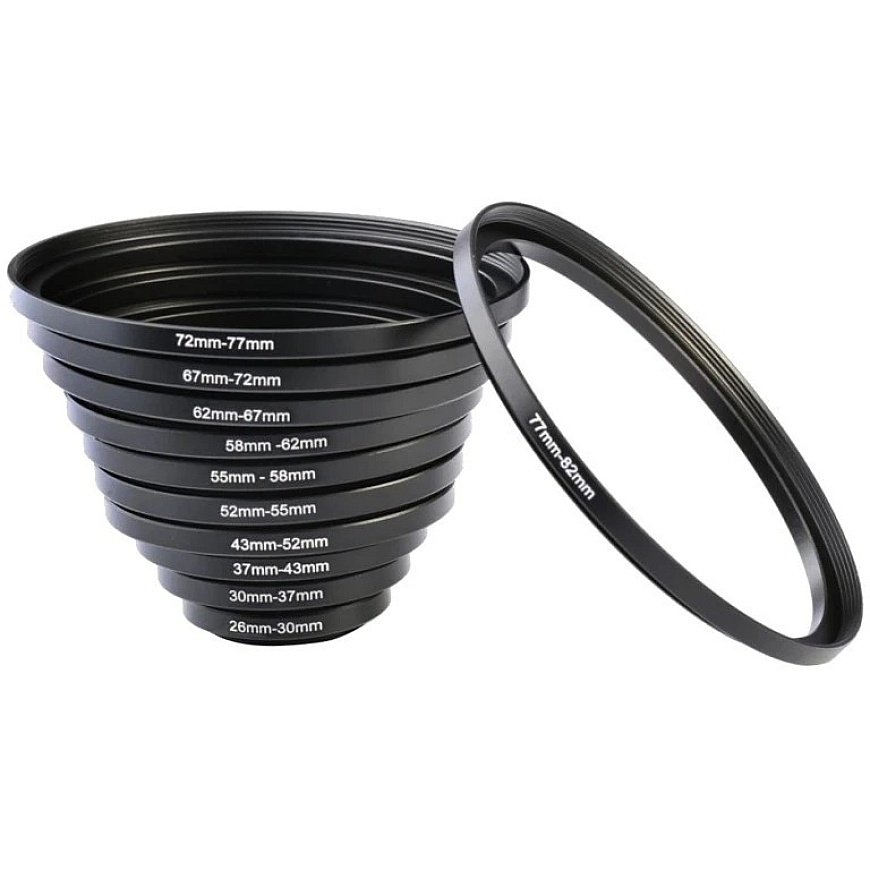 Objektiivisovitin - K&F Concept Suodatin Step-Up -sarja 11 rengasta 26mm - 82mm – 4