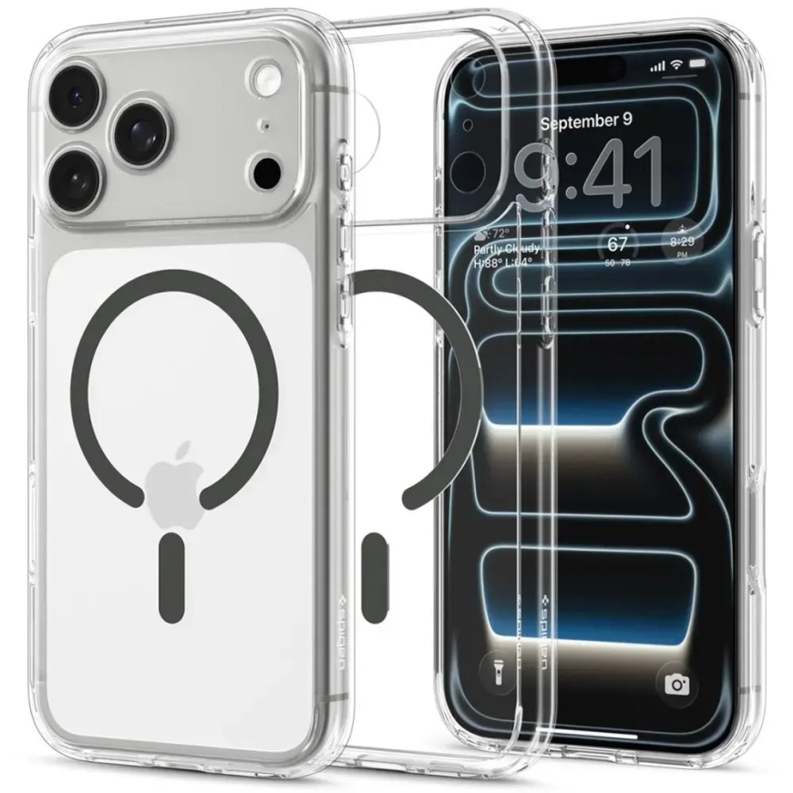 SPIGEN ULTRA HYBRID MAGSAFE IPHONE 17 PRO / 18 PRO ПРОЗРАЧНЫЙ/ГРАФИТНЫЙ