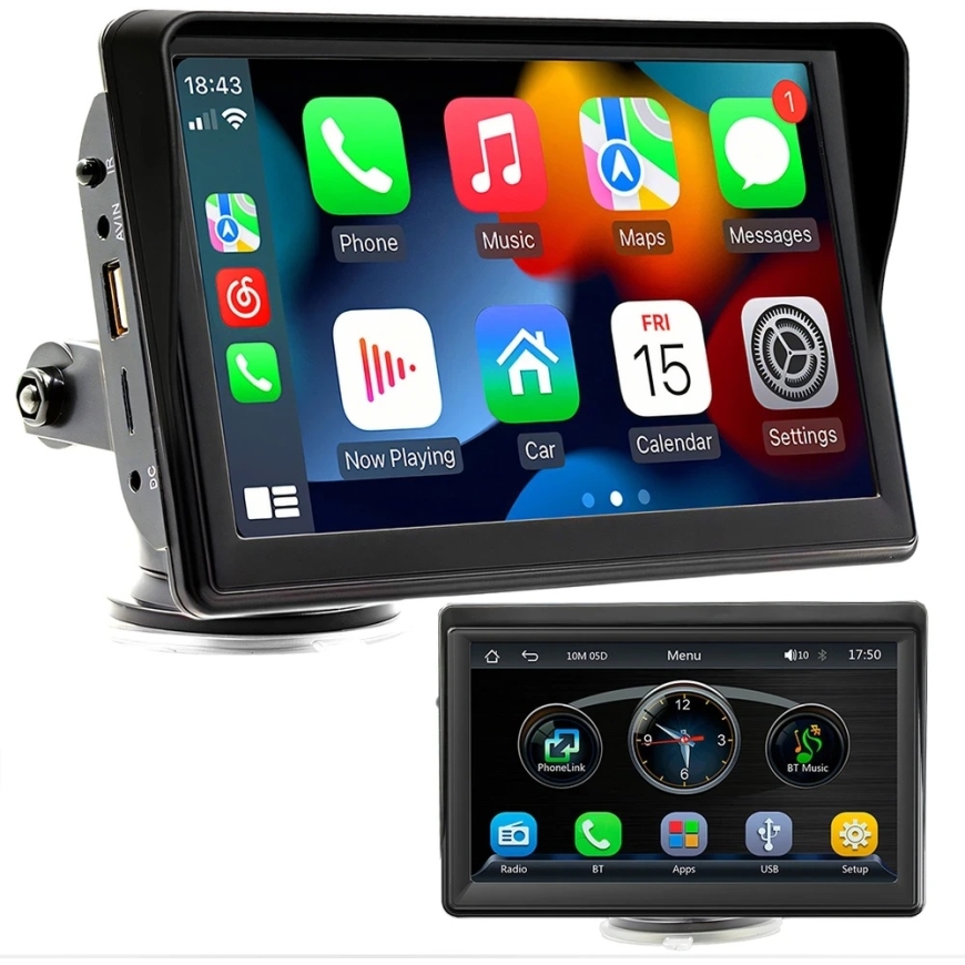 Automagneet RTO 7-tolline autoteler Androidi ja Apple CarPlay tagurduskaameraga, multimeedia, Bluetooth – ER1081 – 3