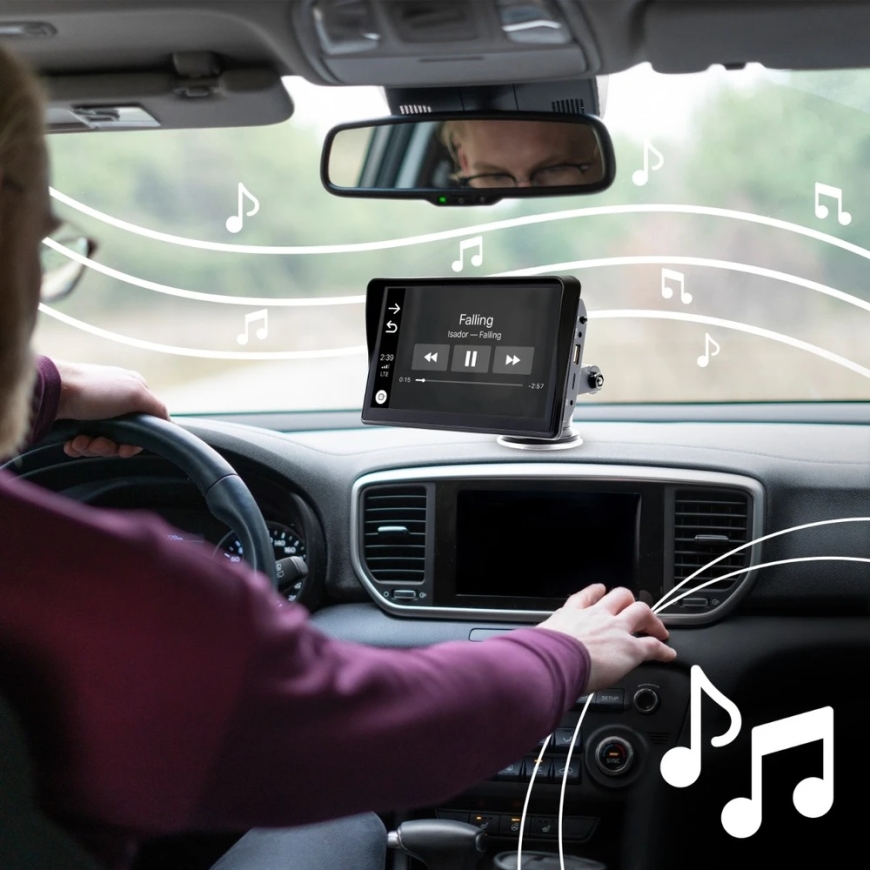 Automagneet RTO 7-tolline autoteler Androidi ja Apple CarPlay tagurduskaameraga, multimeedia, Bluetooth – ER1081 – 5