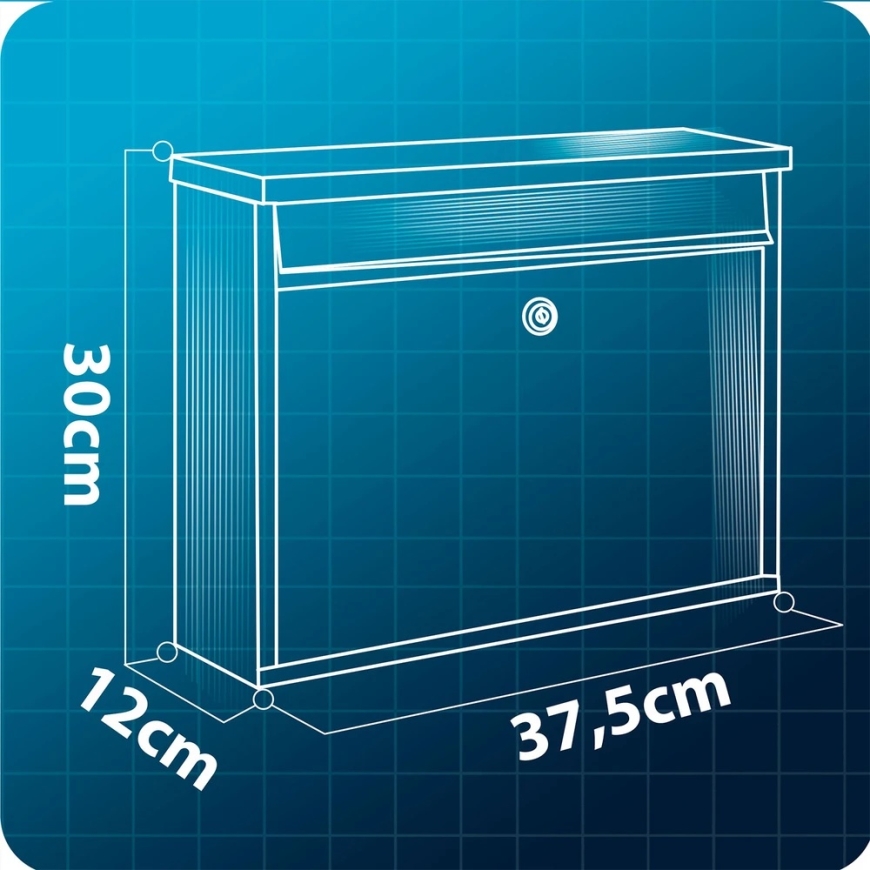 Почтовый ящик Humberg черный 37,5 x 30,5 x 12 см HM-860 – 4