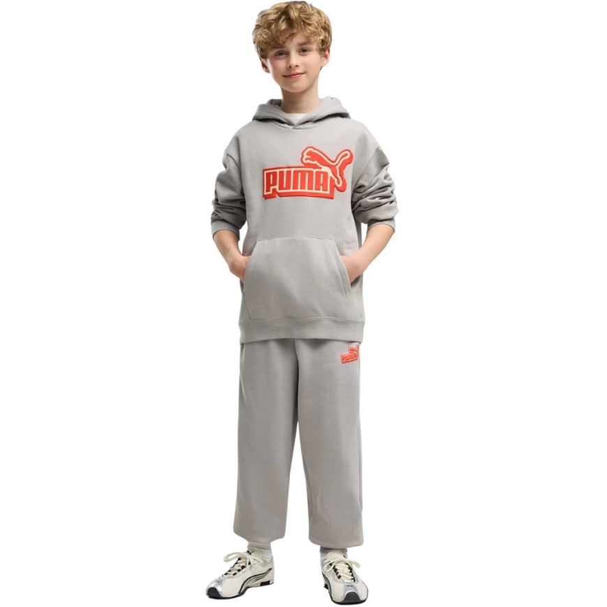 Bluza vaikams Puma ESS Logo Lab Relaxed Hoodie pilka 694674 63 (140cm) – 4