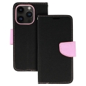 Fancy grāmatveida maciņš telefonam iPhone 13 Pro Max melns rozā Fancy grāmatveida maciņš telefonam iPhone 13 Pro Max melns rozā
