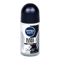 Nivea 50 ml Vīriešu neredzamais melnais un baltais antiperspirantu rullis 6 iepakojumā