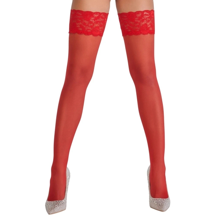 Cottelli Legwear Sarkanie Turētāji 2 – 3