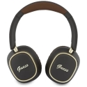 Headphones Guess Bluetooth ENC Rectangle Metal Script brown